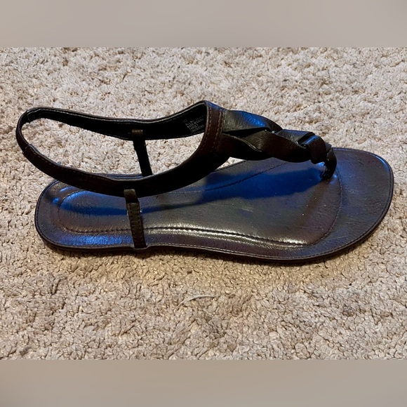 MOSSIMO SUPPLY CO Size 10 Brown Sandals with Braid Detail - Picture 2 of 2